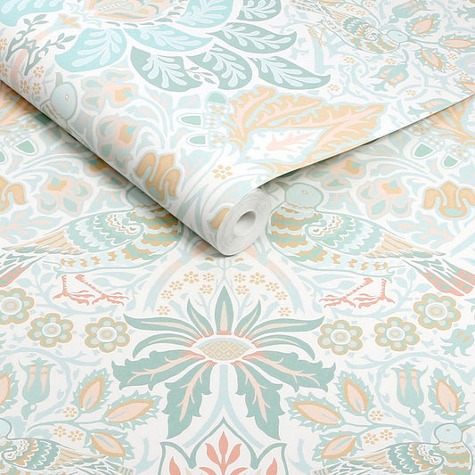 140479 - Dove & Rose Wallpaper - Haze - William Morris