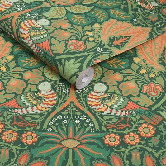 140480 - Dove & Rose Wallpaper - Woodland - William Morris