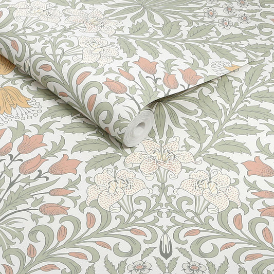 140497 - Garden Wallpaper - Soft Sage - William Morris