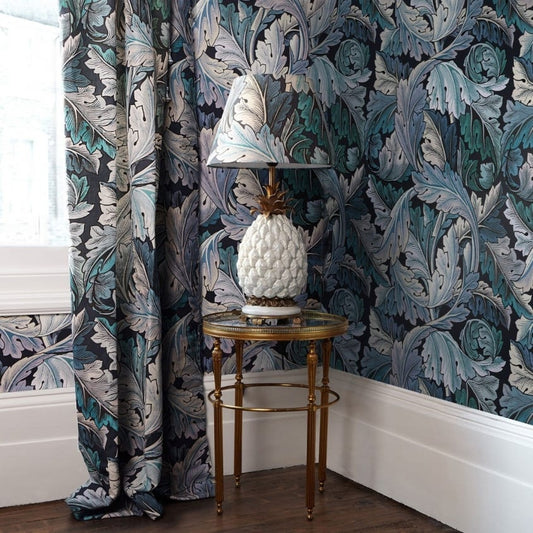 ACANTHUS Wallpaper - Blue & Midnight - House of Hackney