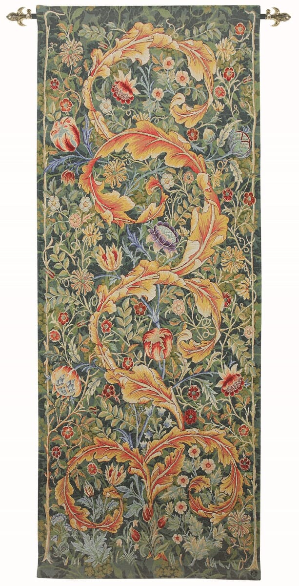 Acanthus Leaf - Gold Loom Woven Tapestry - Hines of Oxford