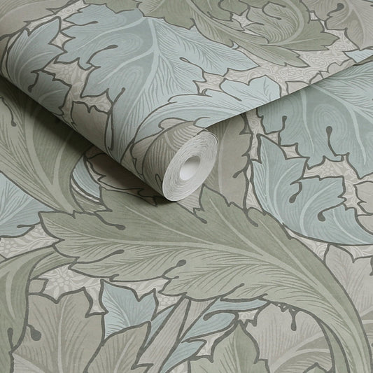 Acanthus Wallpaper - Sage & Duck Egg - William Morris AH