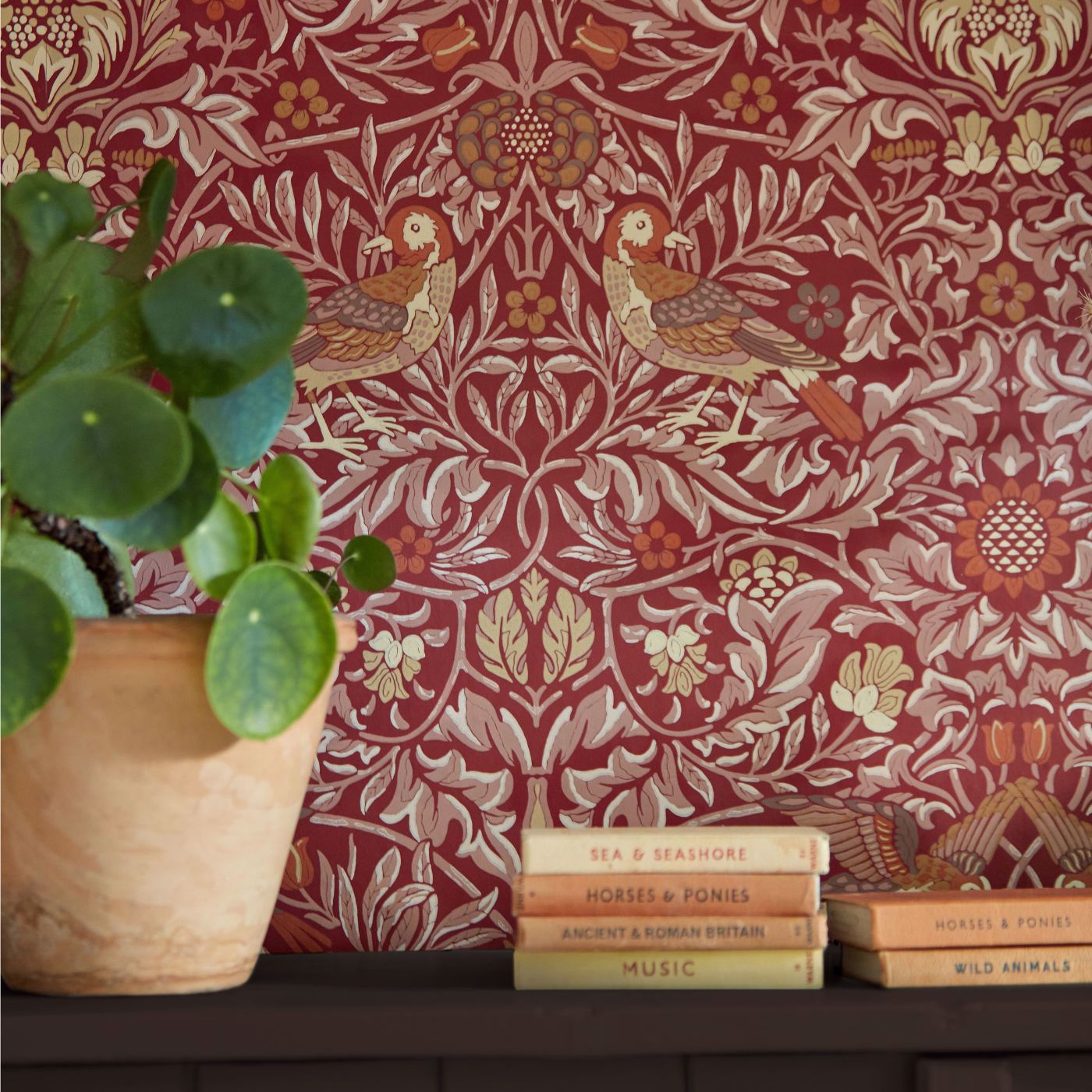 Bird Wallpaper - Madder/Weld - 217195 - Morris & Co