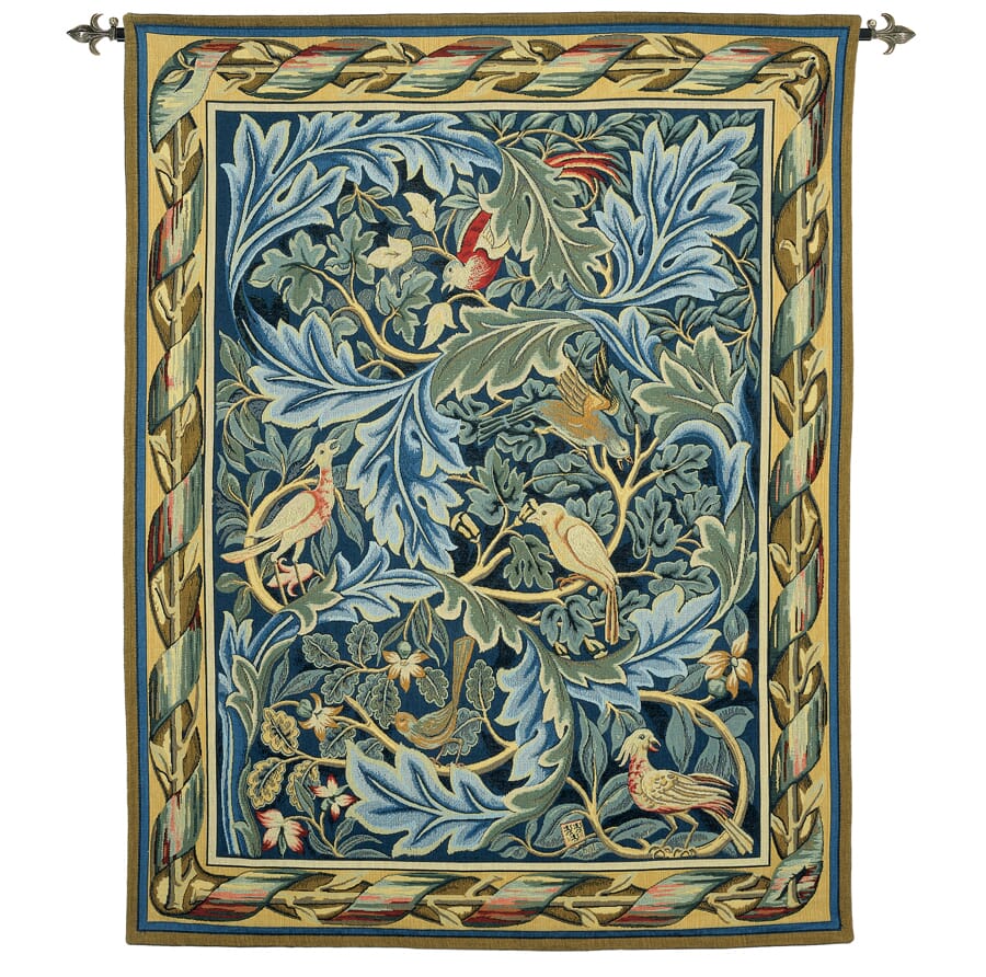Birds & Acanthus Loom Woven Tapestry - Hines of Oxford