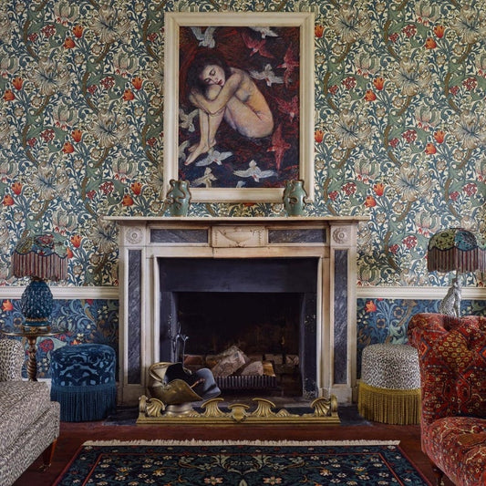 GOLDEN LILY Wallpaper - Ecru - House of Hackney