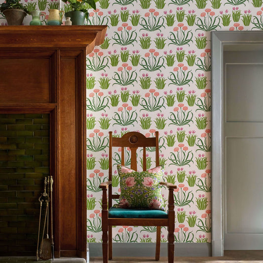 Glade Wallpaper - Tulip Fields - 217342 - Morris & Co