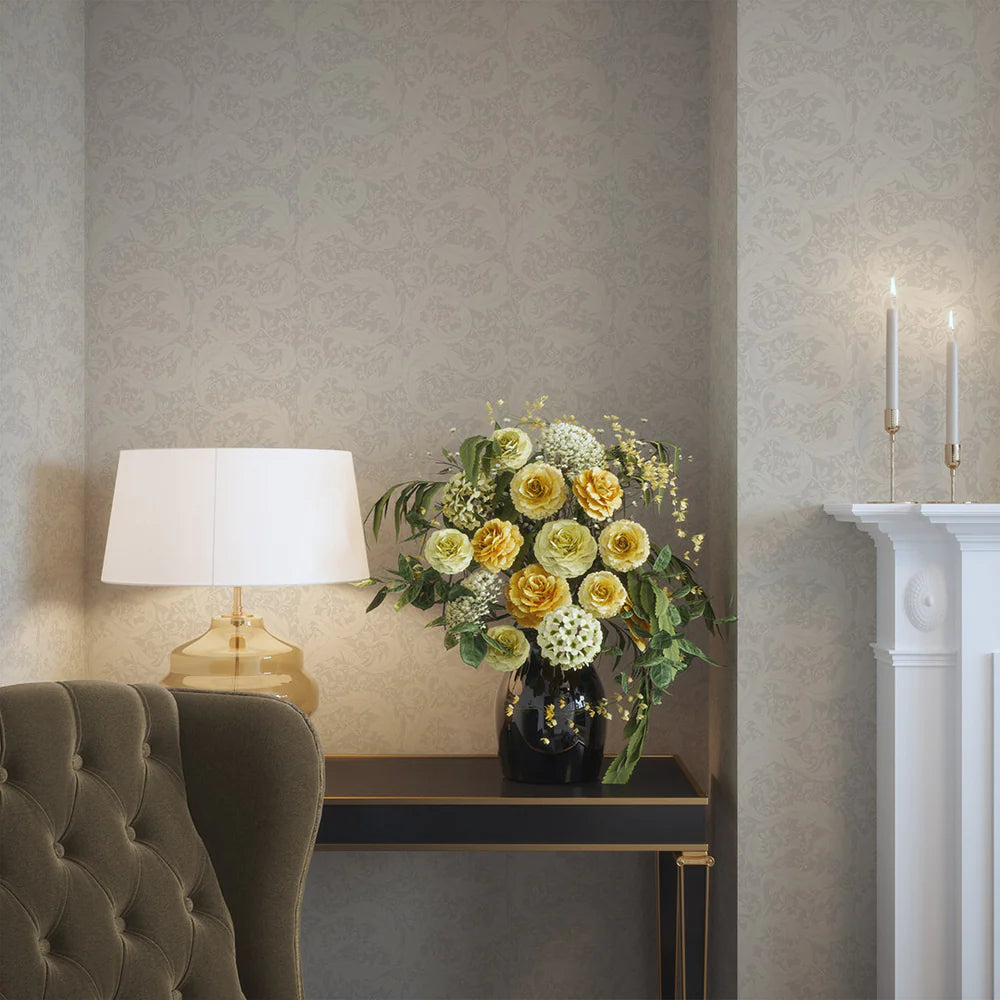 Enchanted Leaf Wallpaper - Vintage Cream - LAN100012