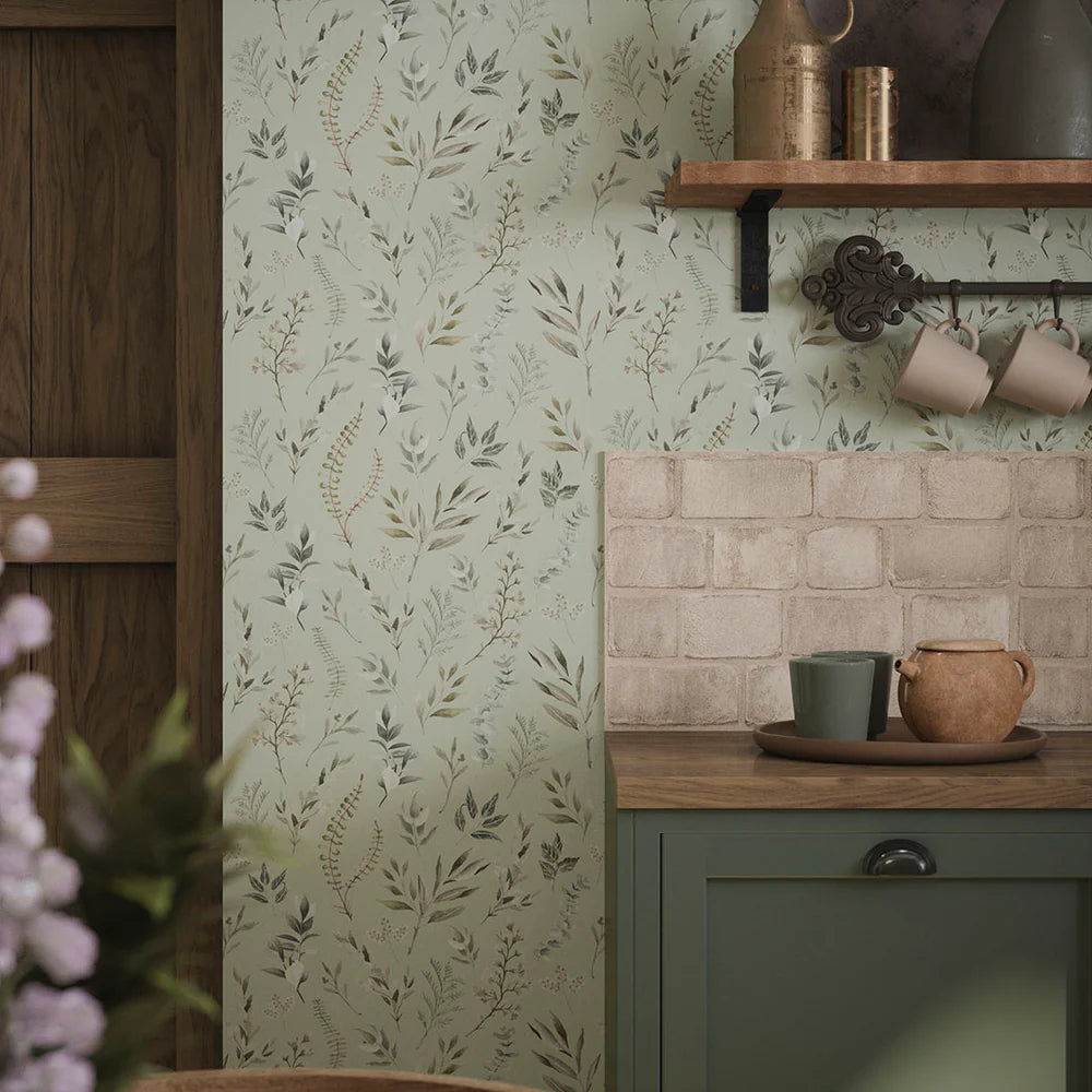 Countryside Trail Wallpaper - Shades of Green - LAN100046