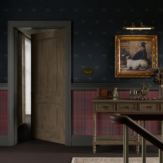 Heilan Coo Wallpaper - Oxford Blue - LAN100238