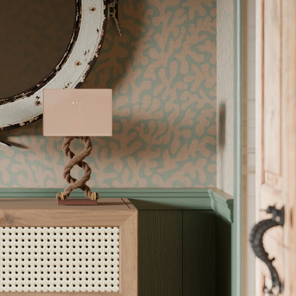 Coral Cove Wallpaper - Autumn Spice and Rustic Green - LAN100285