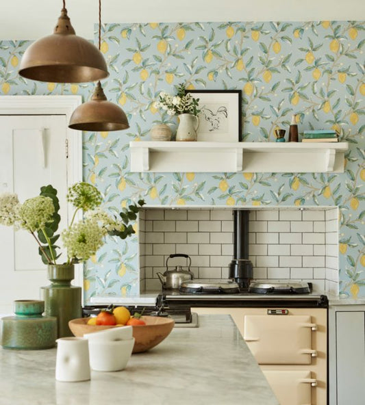 Lemon Tree Wallpaper - Wedgewood - 216674 - Morris & Co