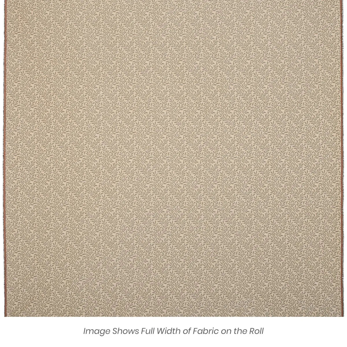 Lily Leaves Tapestry Fabric - Taupe - Hines of Oxford