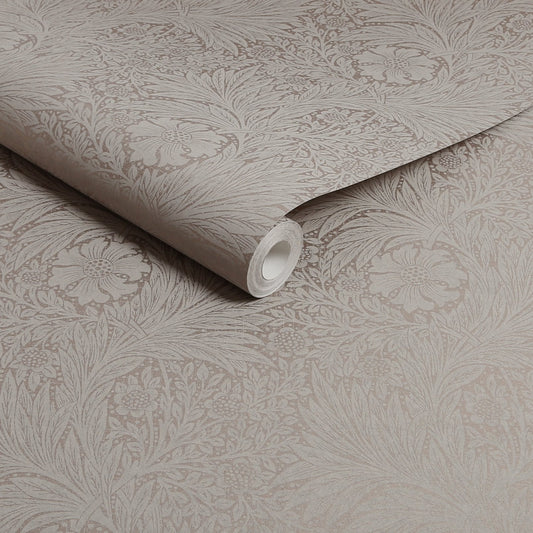 Marigold Fibrous Wallpaper - Neutral - William Morris AH