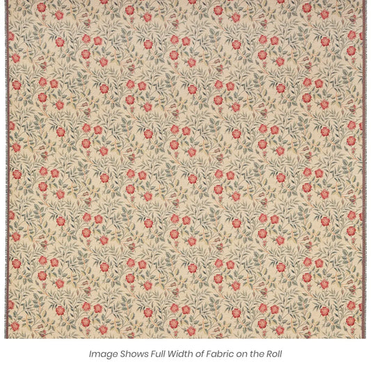 Morris Pimpernel Tapestry Fabric - Pink - Hines of Oxford