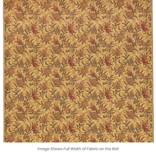 Morris Pomegranate Tapestry Fabric - Gold - Hines of Oxford