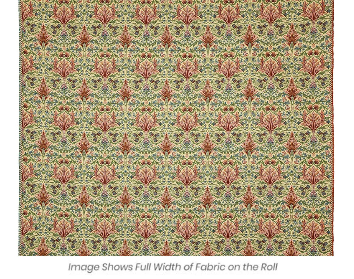 Morris Snakeshead Tapestry Fabric - Green - Hines of Oxford
