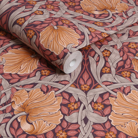 Pimpernel Wallpaper - Plum - William Morris AH