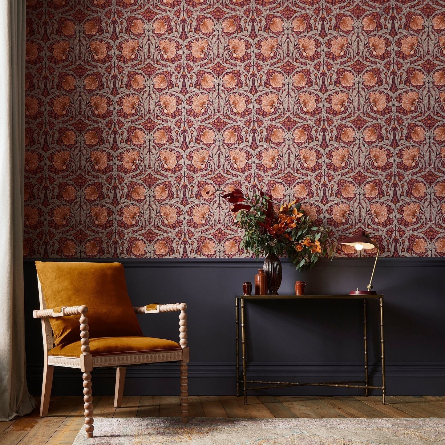 Pimpernel Wallpaper - Plum - William Morris AH
