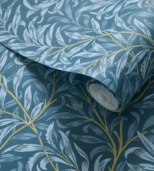 Willow Boughs Wallpaper - Denim - Clarke & Clarke