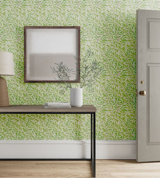 Willow Boughs Wallpaper - Leaf Green - 217081 - Morris & Co
