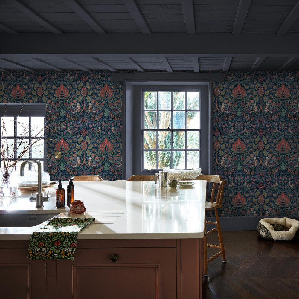 140477 - Dove & Rose Wallpaper - Midsummer - William Morris