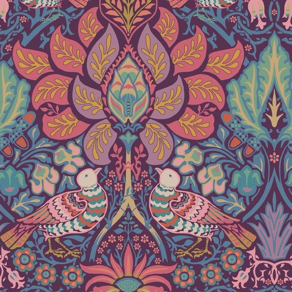 140478 - Dove & Rose Wallpaper - Carnival - William Morris