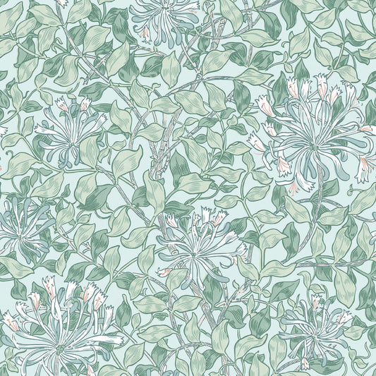 140485 - Honeysuckle Wallpaper - Breeze - William Morris