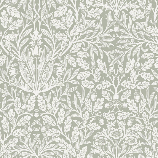 140492 - Acorn Wallpaper - Sage - William Morris