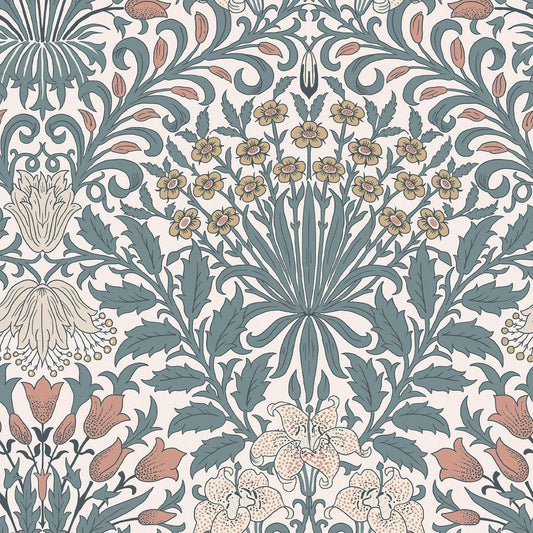 140493 - Garden Wallpaper - Dusty Blue - William Morris
