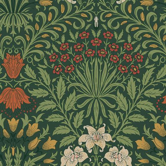 140495 - Garden Wallpaper - Moss Green - William Morris