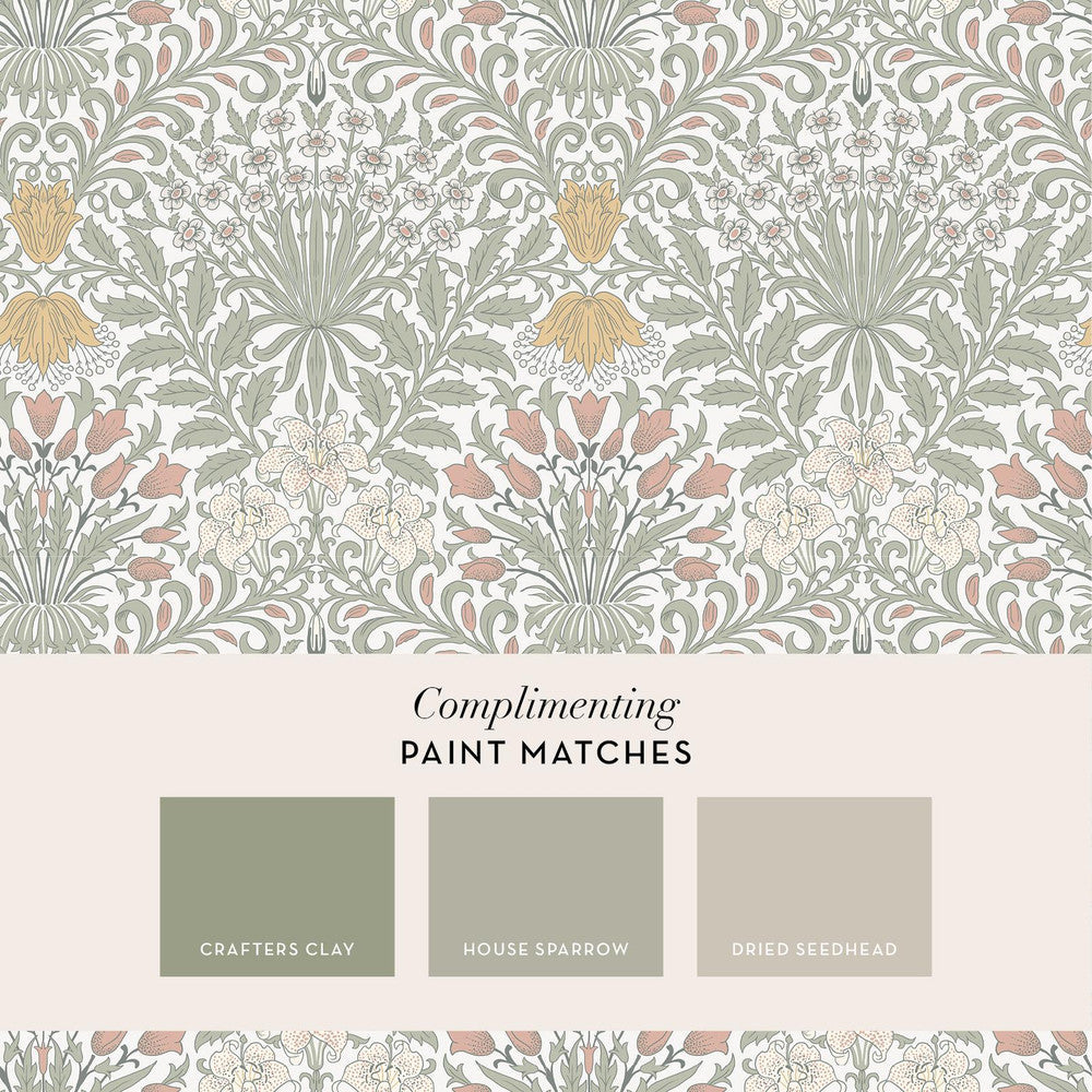 140497 - Garden Wallpaper - Soft Sage - William Morris