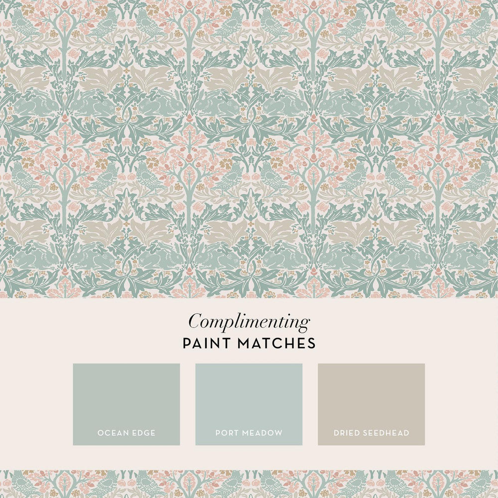 140499 - Brother Rabbit Wallpaper - Lullaby Blues - William Morris