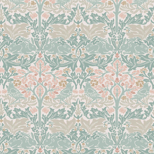 140499 - Brother Rabbit Wallpaper - Lullaby Blues - William Morris