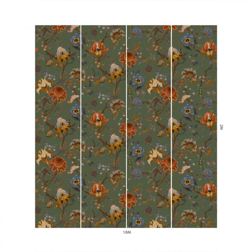 ARTEMIS Wallpaper - Moss-Green - House of Hackney