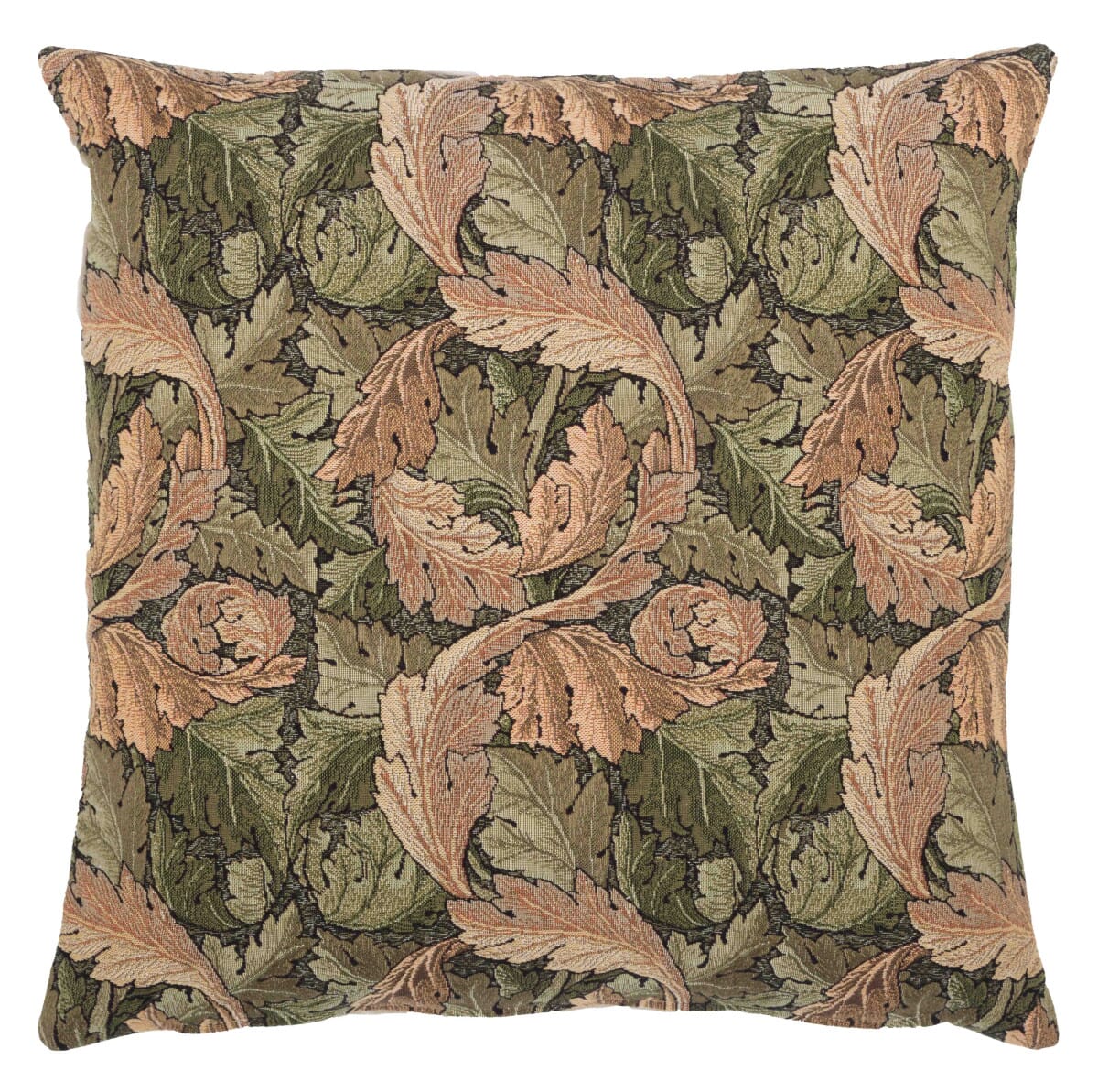 Acanthus Tapestry Cushion with Feather Filler - Leaf Gold - Hines of Oxford
