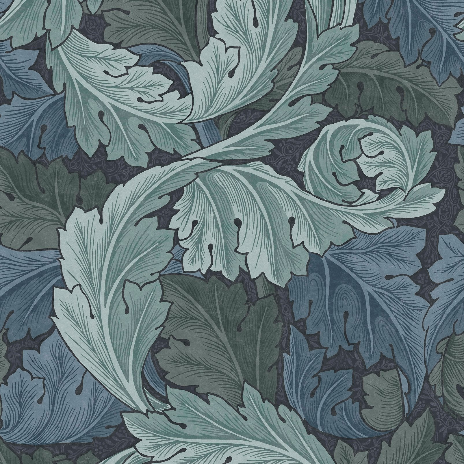 Acanthus Wallpaper - Blue - William Morris AH