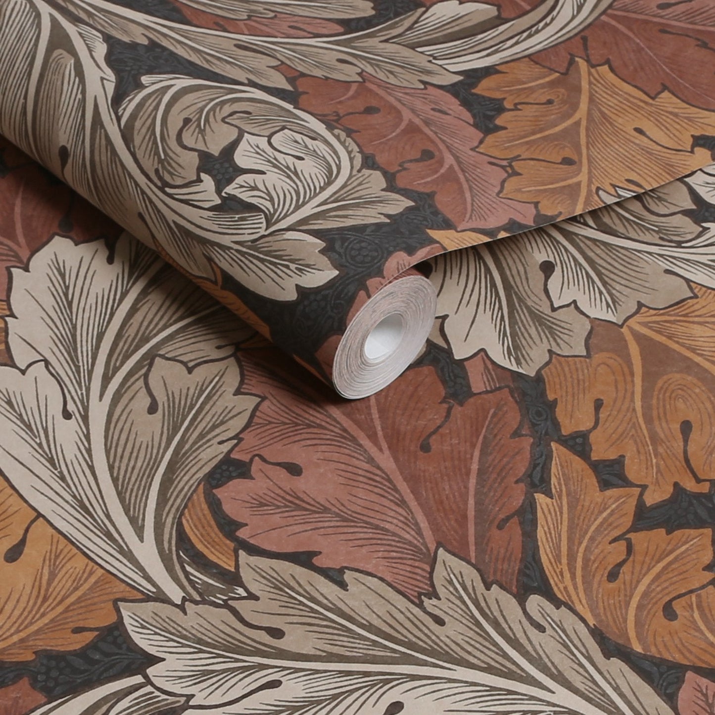 Acanthus Wallpaper - Burnt Orange - William Morris AH