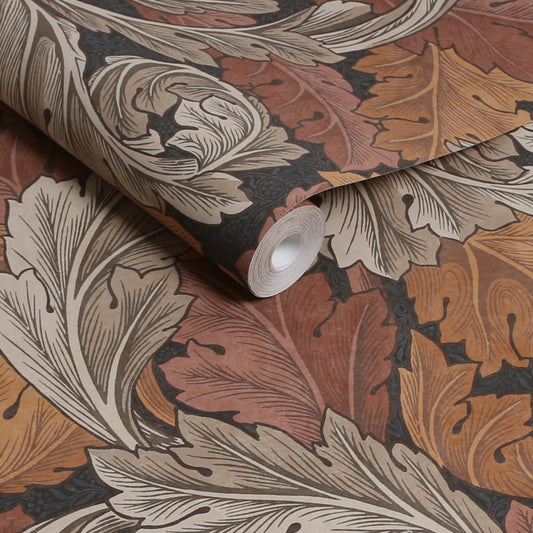 Acanthus Wallpaper - Burnt Orange - William Morris AH