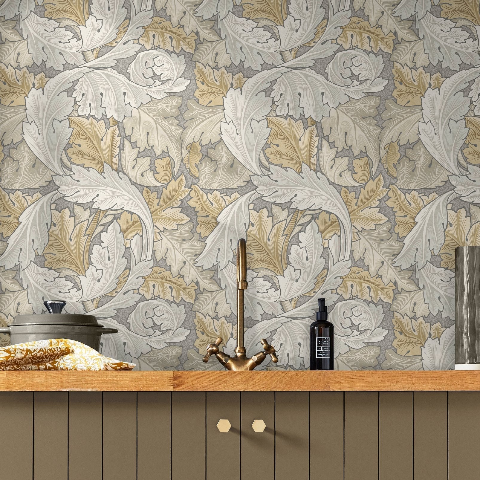 Acanthus Wallpaper - Neutral - William Morris AH