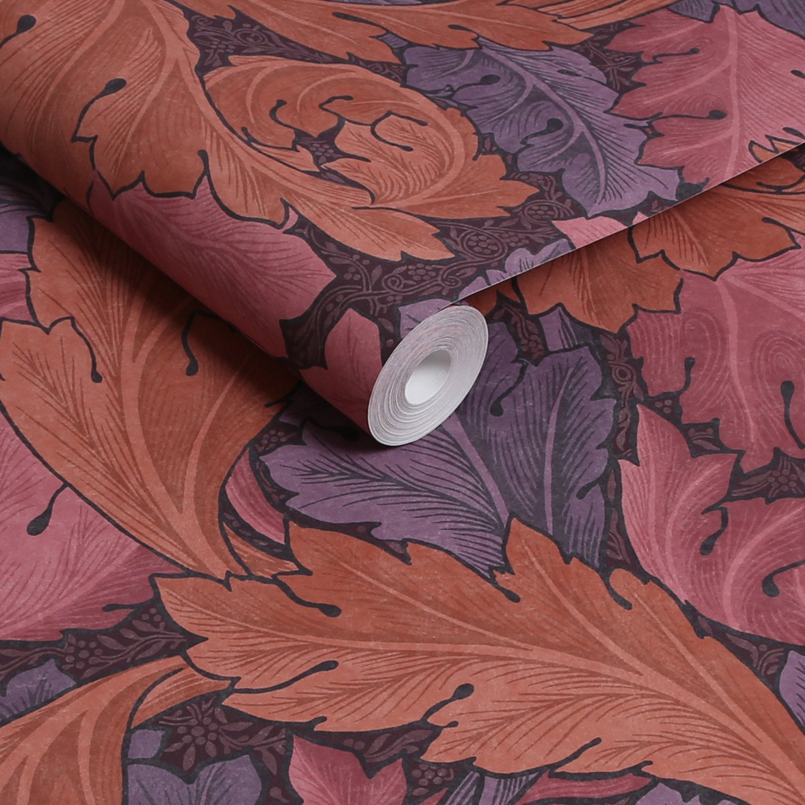 Acanthus Wallpaper - Plum  - William Morris AH