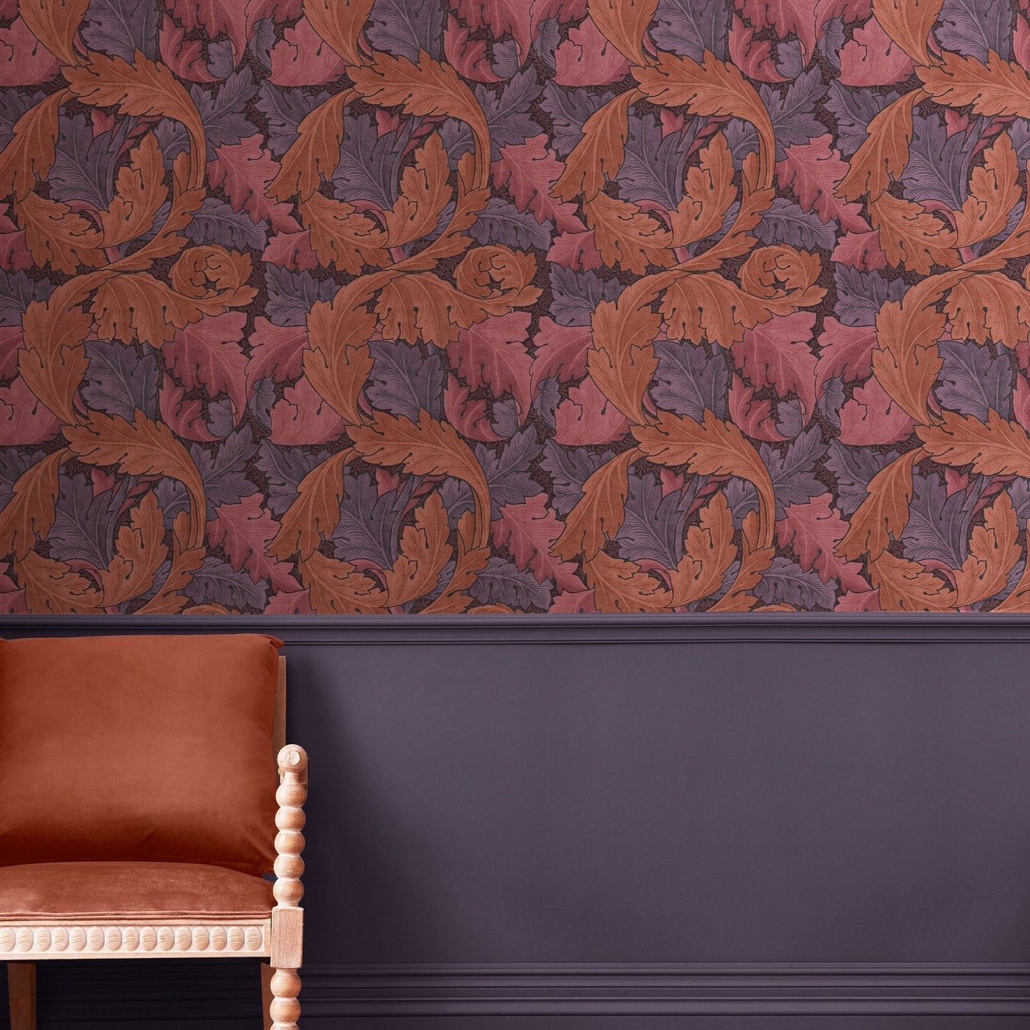 Acanthus Wallpaper - Plum - William Morris AH