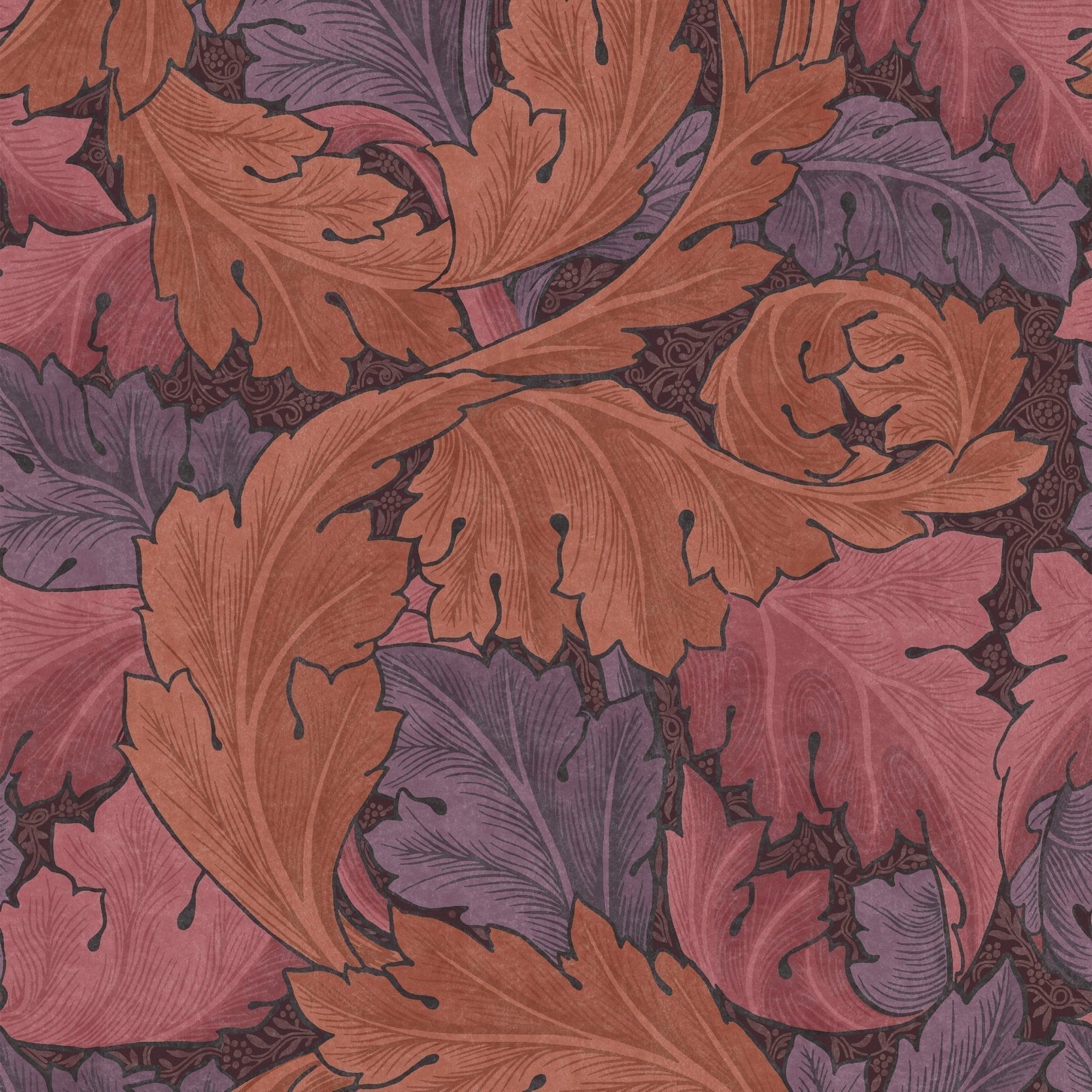 Acanthus Wallpaper - Plum - William Morris AH