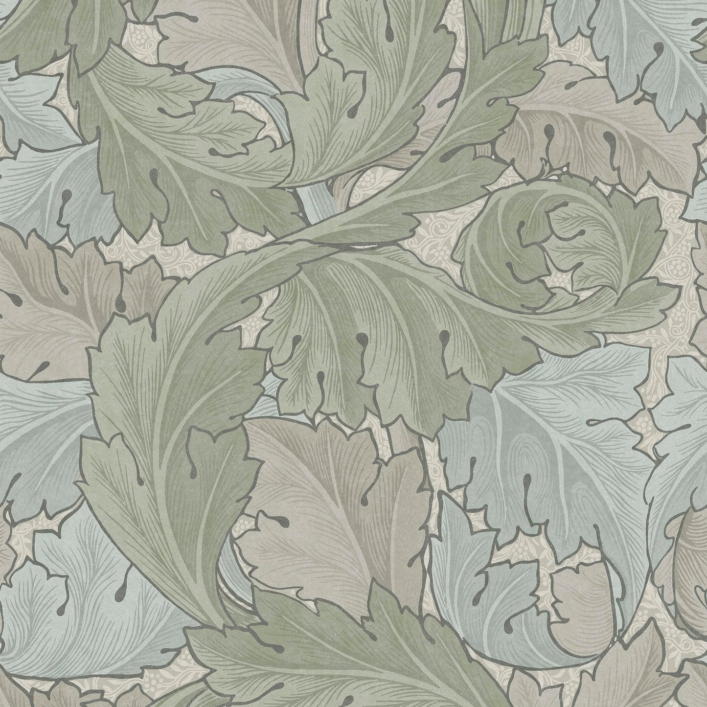 Acanthus Wallpaper - Sage & Duck Egg - William Morris AH