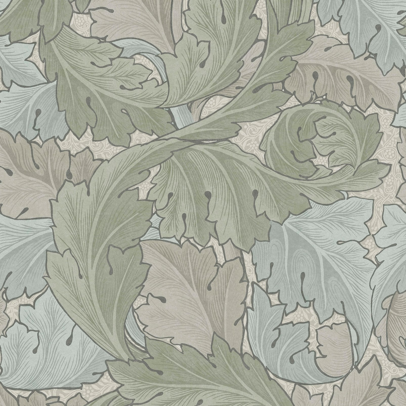 Acanthus Wallpaper - Sage & Duck Egg - William Morris AH
