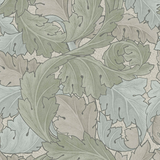 Acanthus Wallpaper - Sage & Duck Egg - William Morris AH