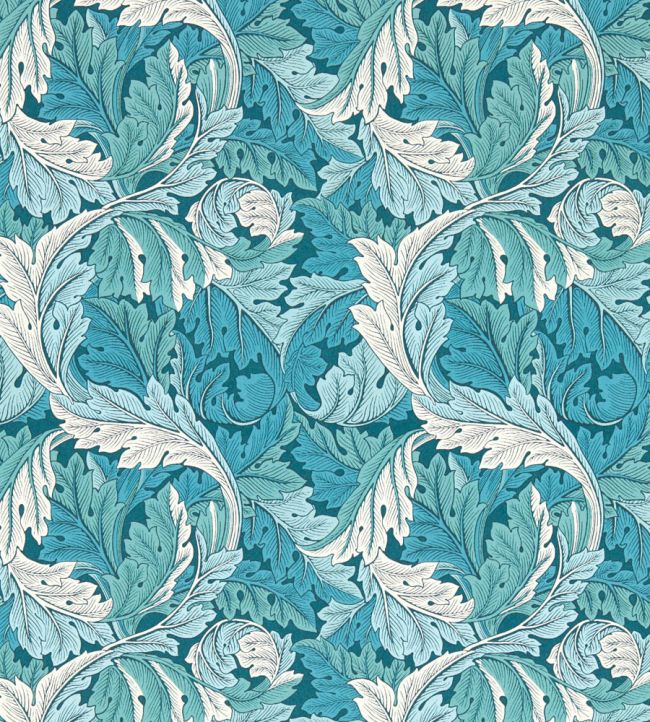 Acanthus Wallpaper - Teal - Clarke & Clarke