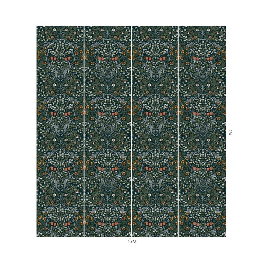 BLACKTHORN Wallpaper - Billiard Green - House of Hackney