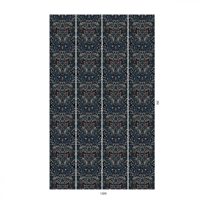 BLACKTHORN Wallpaper - Teal - House of Hackney