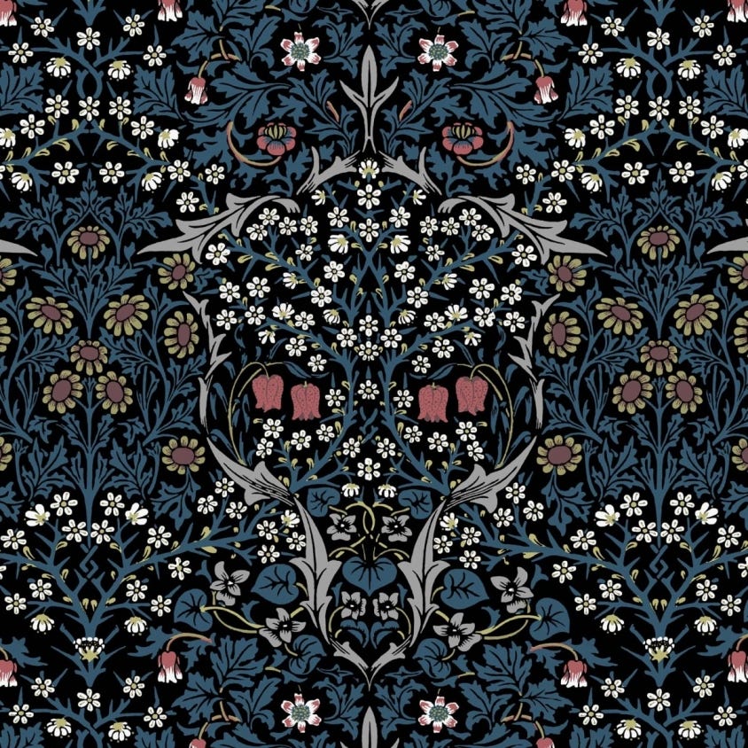 BLACKTHORN Wallpaper - Teal - House of Hackney