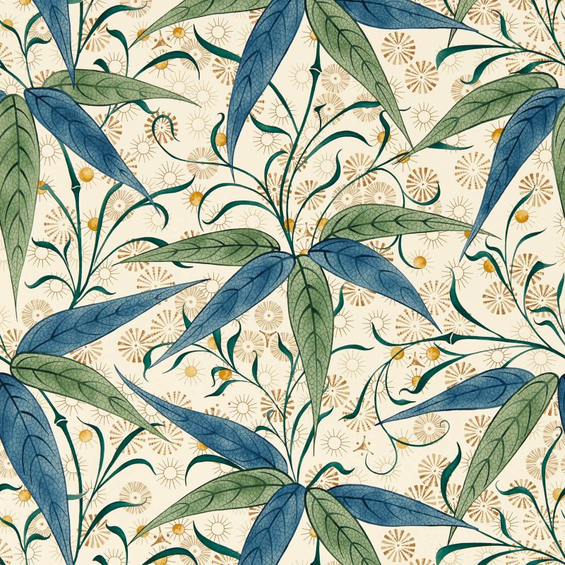 Bamboo Wallpaper - Thyme/Artichoke - 217357 - Morris & Co